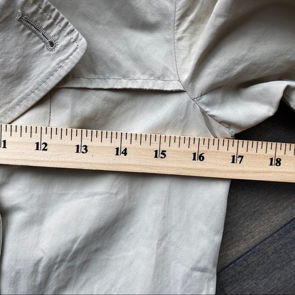 ARITZIA T Babaton tan Trench Coat Jacket Sz XXS Button Closure & Belted - Picture 13 of 14